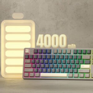 Womier QK87 TKL QMK/VIA Support Wireless Keyboard with Multimedia Display - Image 4