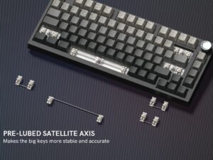 Womier WK75 75% Hot-Swappable Wireless Keyboard with Multimedia Knob - Image 11