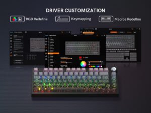 Womier WK75 75% Hot-Swappable Wireless Keyboard with Multimedia Knob - Image 4