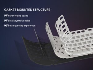 Womier WK75 75% Hot-Swappable Wireless Keyboard with Multimedia Knob - Image 3