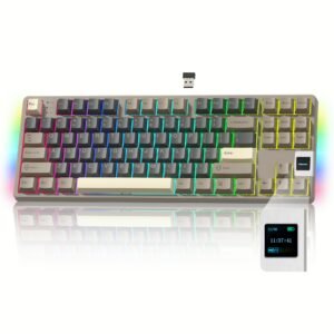 Womier QK87 TKL QMK/VIA Support Wireless Keyboard with Multimedia Display