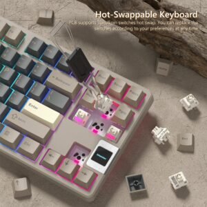 Womier QK87 TKL QMK/VIA Support Wireless Keyboard with Multimedia Display - Image 9