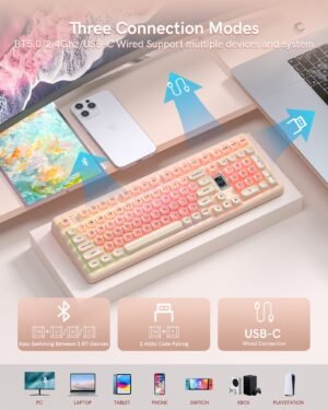 Womier WK98 98% Mechanical Gaming Keyboard With Multimedia Screen - Image 7