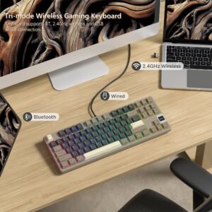 Womier QK87 TKL QMK/VIA Support Wireless Keyboard with Multimedia Display - Image 3