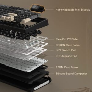Womier M98 96% Wireless Mechanical Keyboard with Mini Display and Knob - Image 6