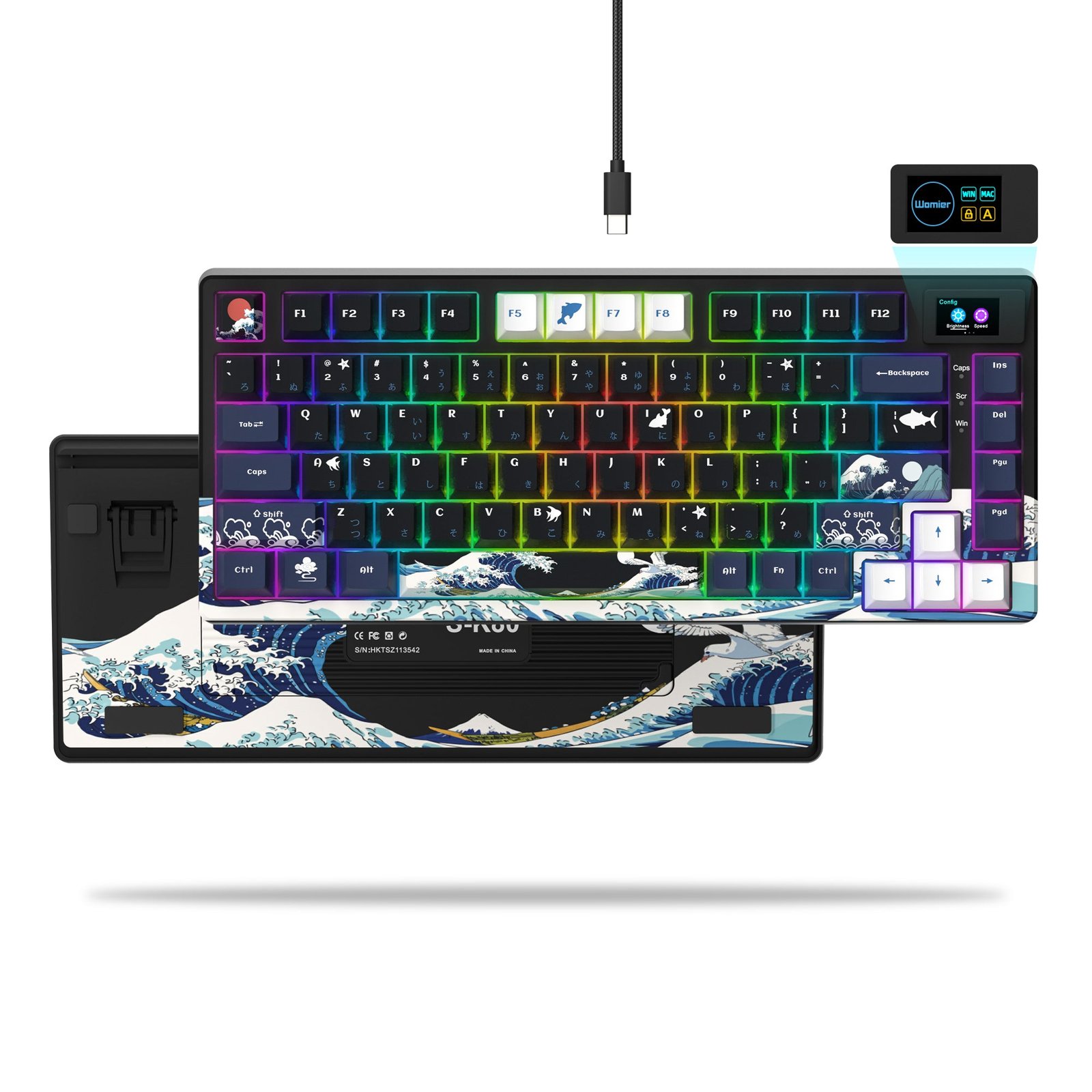 Womier SK80 Gasket Mounted 75% Mechanical Keyboard with Multimedia Display - Image 2