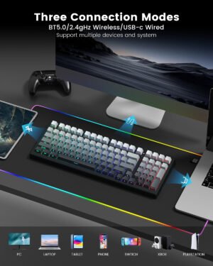 Womier X98 Wireless Mechanical Keyboard. RGB Gaming Keyboard - Image 5
