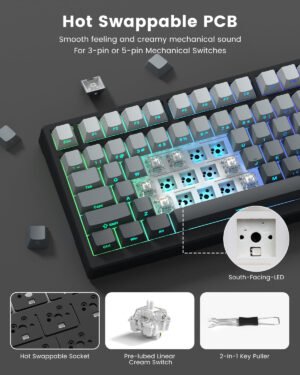 Womier X98 Wireless Mechanical Keyboard. RGB Gaming Keyboard - Image 7